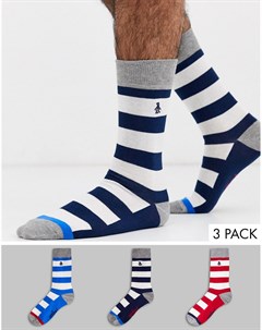 Набор из 3 пар мужских носков серые синие красные Penguin