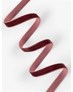 Лента бархатная, 10 мм, 18±1 м, коричневая №119 Арт узор