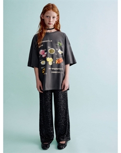 Широкие брюки с пайетками для девочек Sela