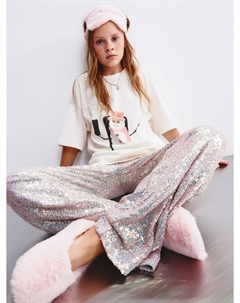 Широкие брюки с пайетками для девочек Sela