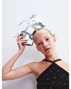 Серебристая сумка кросс-боди для девочек Sela