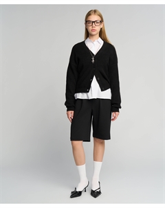 Кардиган крупной вязки черный Button blue