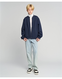 Толстовка-бомбер на молнии синяя Button blue