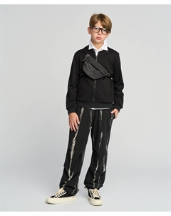 Толстовка-бомбер на молнии черная Button blue