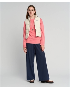 Брюки прямые с эластичным поясом синие Button blue