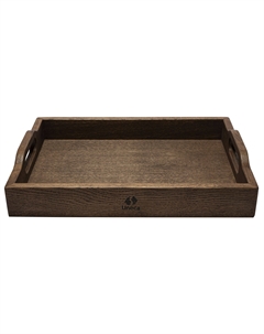 Поднос дубовый с ручками 42х30х6см Uneca