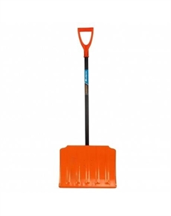 Лопата для уборки снега стальная, 470х335х1335 мм, стальной черенок, Россия Сибртех