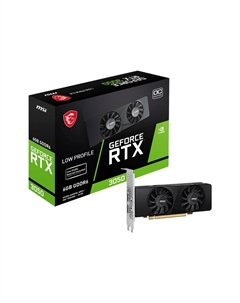Видеокарта PCI-E GeForce RTX 3050 (RTX 3050 LP 6G) 6GB GDDR6 96bit 8nm 1040/14000MHz DP/2*HDMI RTL Msi