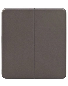 Переключатель двухклавишный KR-78-0709-2 ROUND 10А с/у титан Kranz