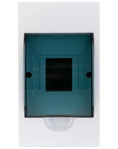 Бокс навесной 11-0304 пластиковый ЩРН-П-4 IP41 белый Rexant