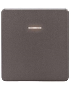 Переключатель перекрестный KR-78-0718-2 ROUND 1 клавишный с подсветкой 10А с/у титан Kranz