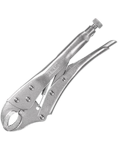 Клещи Deli DL2001 зажимные с круглыми губками 220мм, рабочий ход 50мм, регулировочный винт