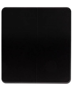 Переключатель двухклавишный KR-78-0709-3 ROUND 10А с/у оникс Kranz