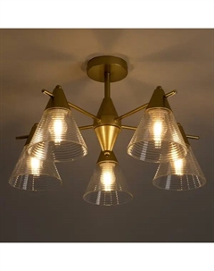Люстра потолочная Blissa 5 ламп 20 м² цвет бронза/прозрачный Freya
