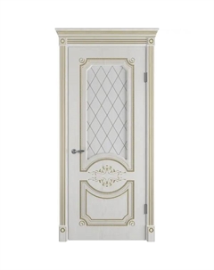 Дверь межкомнатная остекленная с замком и петлями в комплекте Милана Стип 90x200 см ПВХ ламинация цвет дуб бьянко Vfd