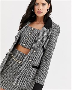 Пиджак из комплекта с контрастным воротником и манжетами Fashion union