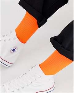 Ярко оранжевые спортивные носки Asos design