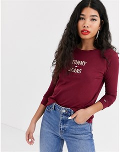 Лонгслив из органического хлопка с логотипом Tommy jeans