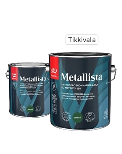 Грунт-эмаль по ржавчине 3 в 1 Metallista гладкая цвет зеленый 2.3 л Tikkivala