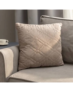 Подушка декоративная 43x43 см замша кофейный Linen way