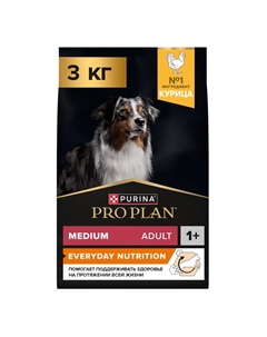 Корм для собак Opti balance для средних пород, с курицей сух. 3кг Purina pro plan