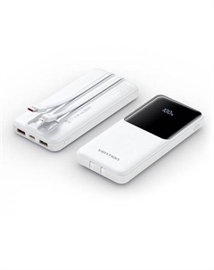 Внешний аккумулятор (Power Bank) VENTION FHOW0, 10000мAч, белый Vention