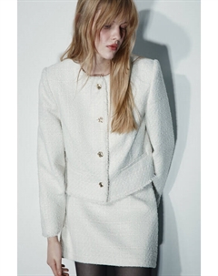 Жакет твидовый укороченный с шерстью Befree