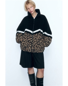 Куртка oversize из искусственного меха с принтом Befree