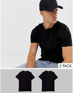 2 черные футболки из органического хлопка Produkt