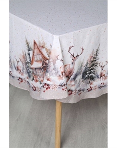 Скатерть хлопковая с пропиткой и принтом Mirabel 21maison