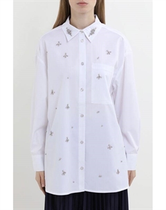 Рубашка оверсайз с карманом и стразами Auranna
