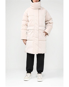 Пуховик с объемным воротником и глянцевой отделкой Calvin klein jeans