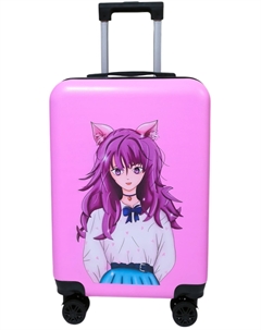 Чемодан для детей 16 дюймов, Аниме 3, розовый (715) Lats
