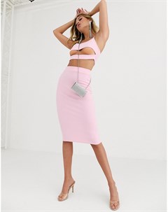 Розовая юбка миди для вечеринок Fashionkilla