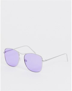 Квадратные солнцезащитные очки с фиолетовыми стеклами Jeepers peepers