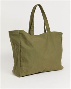 Парусиновая сумка шоппер цвета хаки вместимостью 30 л Giant Mi-pac