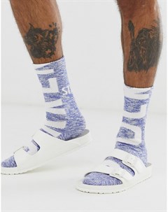 Голубые меланжевые носки с логотипом Birkenstock