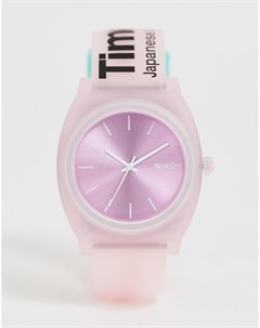 Розовые часы с силиконовым ремешком A119 Time Teller P Nixon