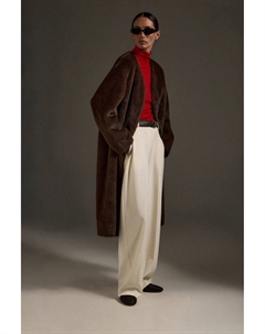 Шуба из экомеха шоколадного цвета 2mood