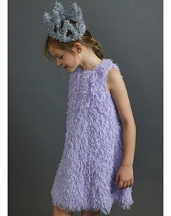 Фактурное платье мини для девочек, Фиолетовый Ostin