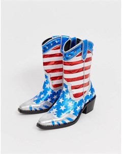 Ботинки в стиле вестерн с принтом флага США London Gerda Buffalo