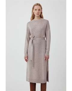 Трикотажное платье женское с поясом длины миди Finn flare