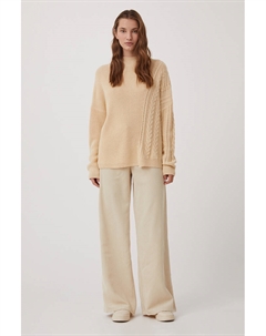 Свитер женский oversize с шерстью и отделкой сбоку Finn flare