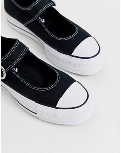 Черные парусиновые туфли с ремешком Chuck Taylor Converse