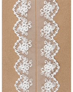 Кружево на сетке, 65 мм, 9±0.5 м, белое Арт узор