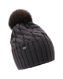 Шерстяная шапка Mona с отделкой из соболя Black sable