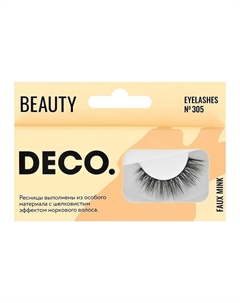 Накладные ресницы FAUX MINK с эффектом норки №305 Deco