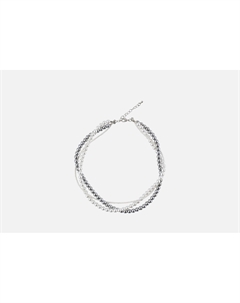 Колье Косичка из гематина и майорки 1 шт 19.stone