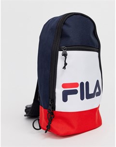 Рюкзак с одним ремешком темно синий белый красный Marlin Fila
