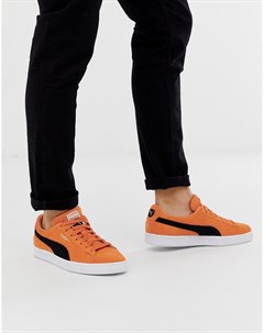 Оранжевые классические замшевые кроссовки Puma